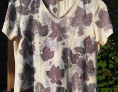 eco-print katoenen shirt